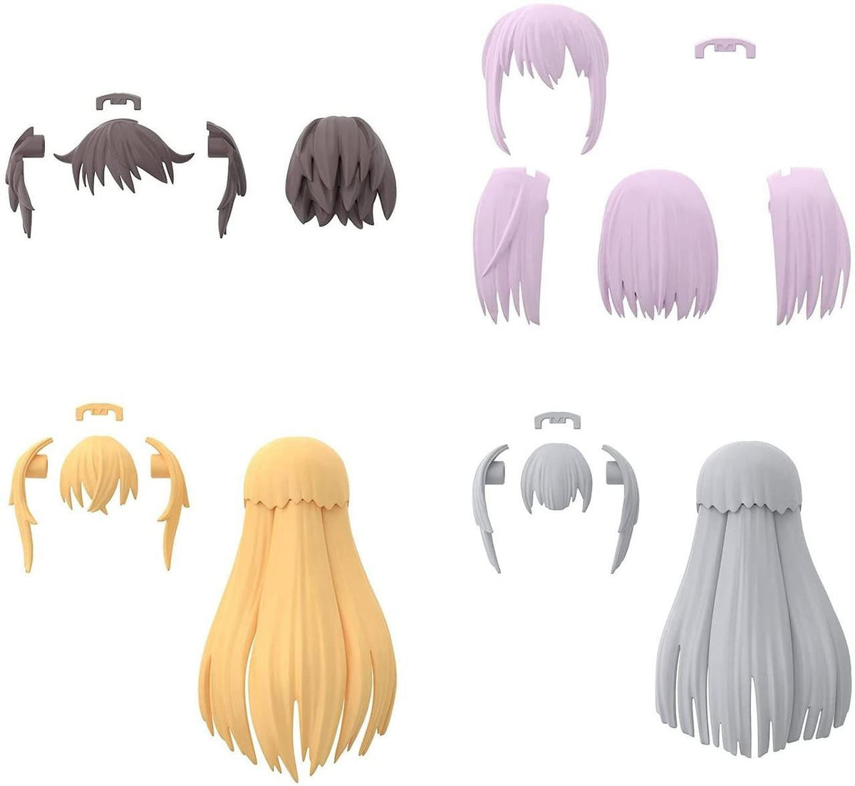 Bandai 30MS Option Hair Style Parts Vol.4 (4 Types) Plastic Model