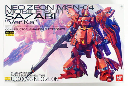  Bandai MG 222415 Gundam Neo Zeon MSN-04 Sazabi Version Ka With Special Decal 1/100 Scale Kit