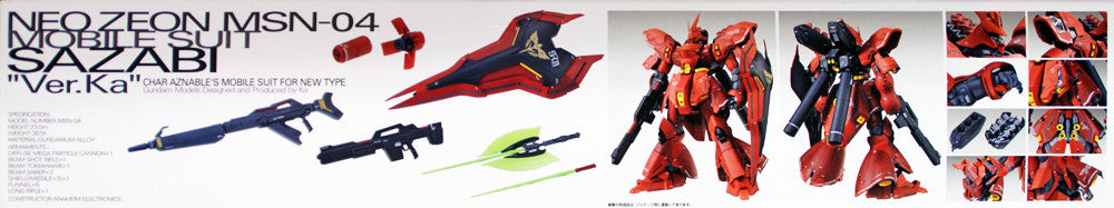  Bandai MG 222415 Gundam Neo Zeon MSN-04 Sazabi Version Ka With Special Decal 1/100 Scale Kit