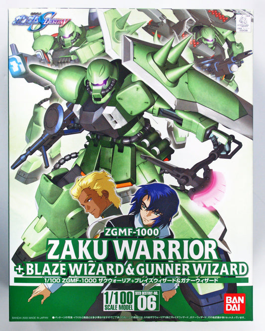  Bandai 340993 HG Gundam Seed Destiny Zaku Warrior + Blaze & Gunner Wizard 1/100 Scale Kit