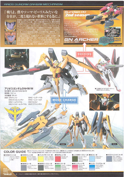  Bandai HG OO 50 GUNDAM ARIOS GNHWIM GN-007GNHWIM 1/144 Scale Kit