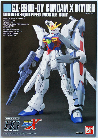  Bandai HGUC 118 Gundam GX-9900-DV Gundam X DIVIDER 1/144 Scale Kit