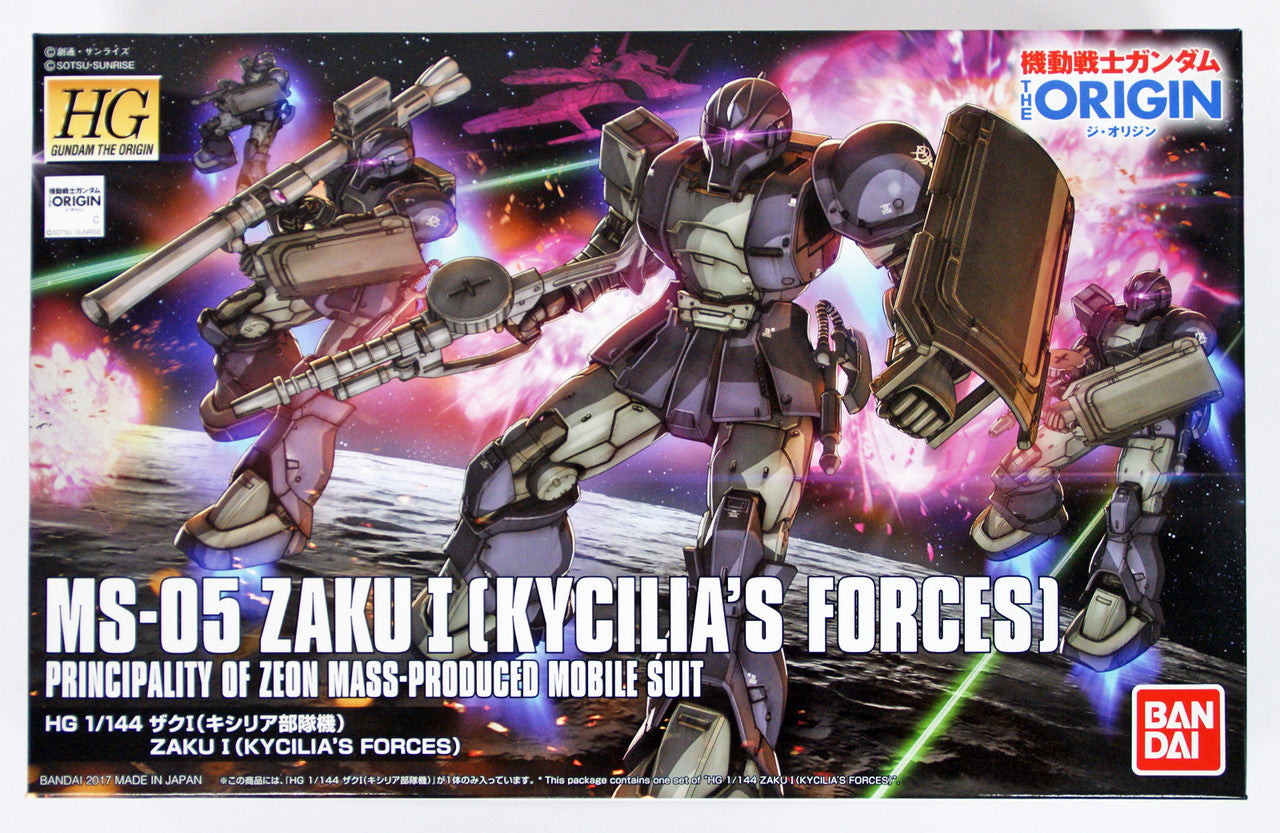  Bandai Gundam The Origin 018 ZAKU I (Kycilia's Forces) 1/144 Scale Kit