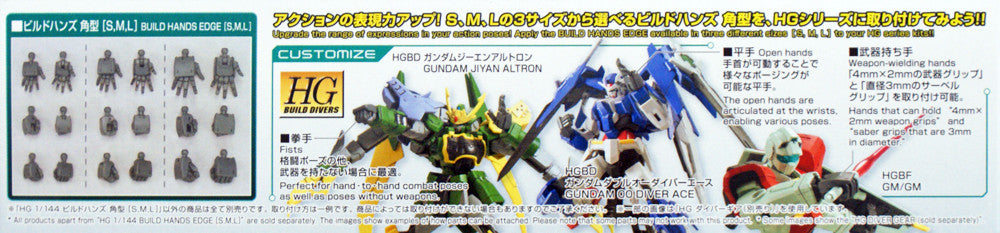  Bandai HG Gundam Build Custom 043 Build Hands Edge (S/M/L) 1/144 Scale Kit