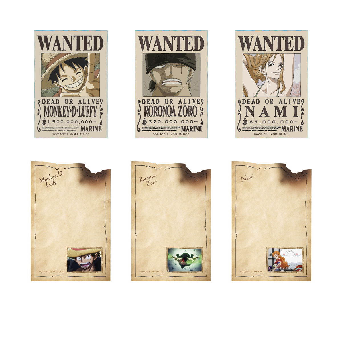  Bandai Candy One Piece Character Magnets Wanted Poster Collection 14pcs Box