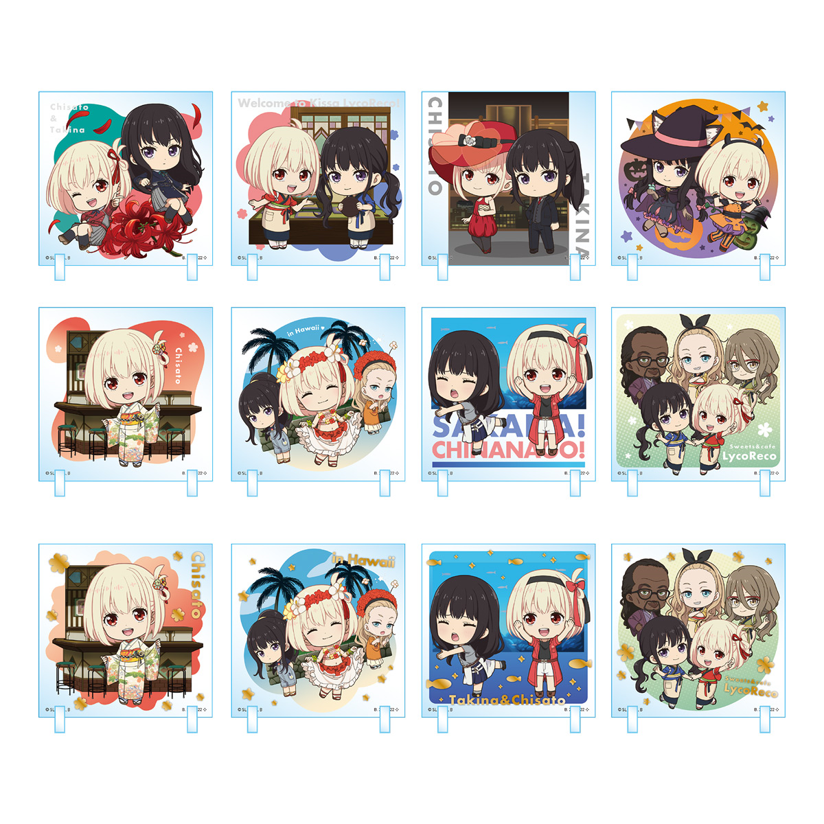  Bandai Candy Lycoris Recoil Chibi CharAcril Display Collection 10pcs Box