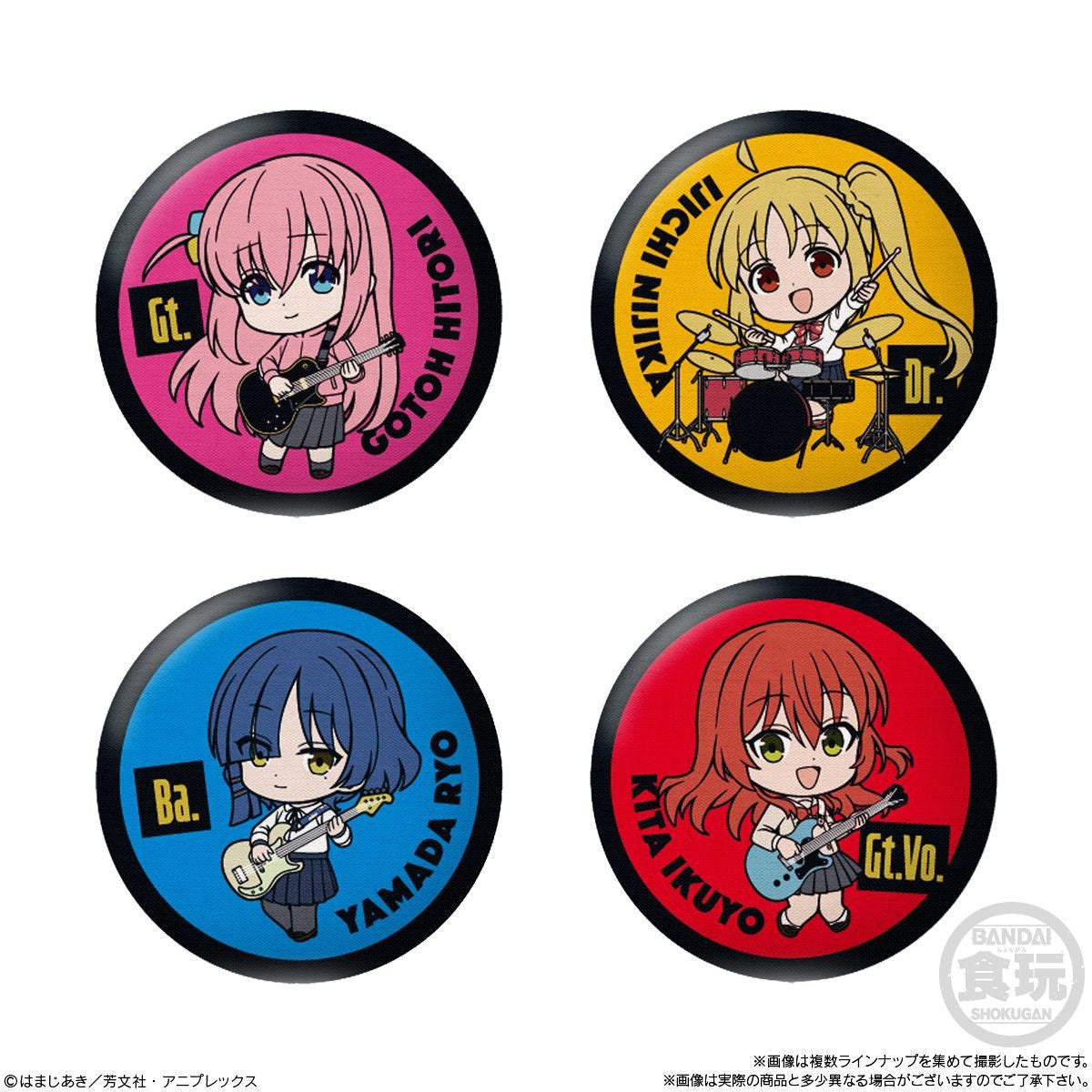  Bandai Candy Bocchi The Rock! Button Badge Collection 14pcs Box