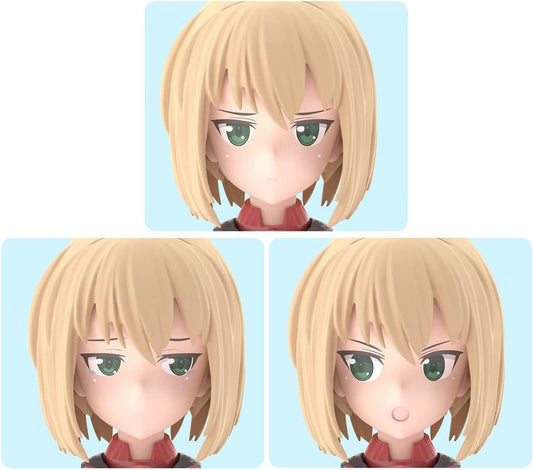  Bandai 30MS Option Face Parts Vol.5 All 3 Types Facial Expression Set (Color B) Plastic Model