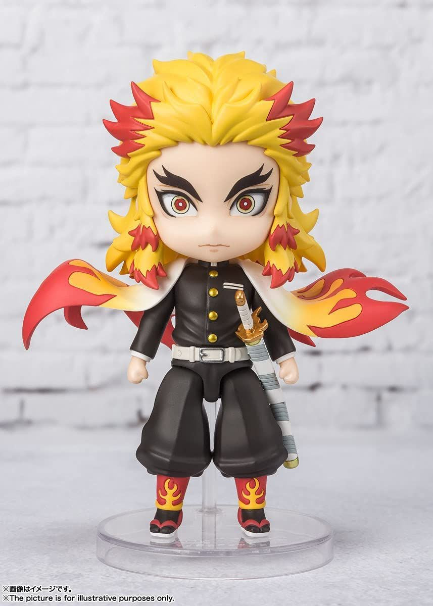  Bandai Figuarts Mini Kyojuro Rengoku -Flame Breathing- Figure (Demon Slayer: Kimetsu No Yaiba)
