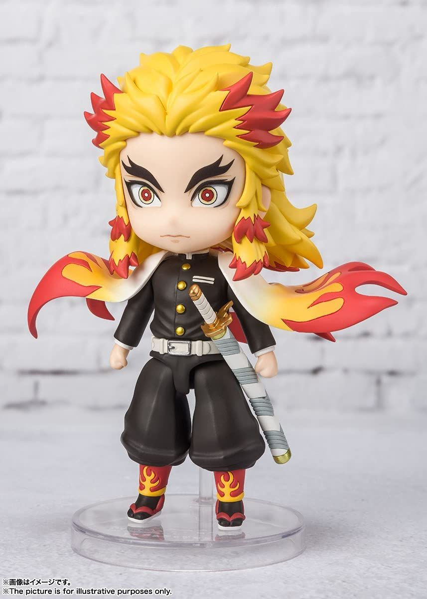  Bandai Figuarts Mini Kyojuro Rengoku -Flame Breathing- Figure (Demon Slayer: Kimetsu No Yaiba)