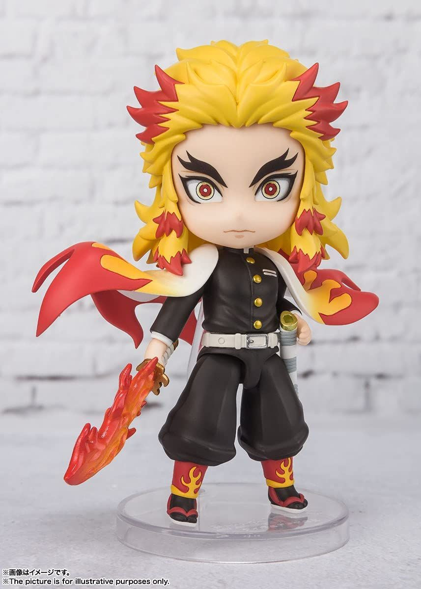  Bandai Figuarts Mini Kyojuro Rengoku -Flame Breathing- Figure (Demon Slayer: Kimetsu No Yaiba)