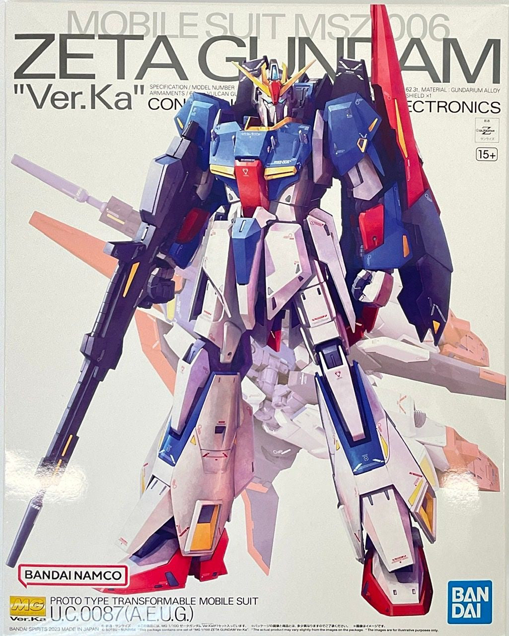  Bandai MG 1/100 Zeta Gundam Ver.Ka Plastic Model