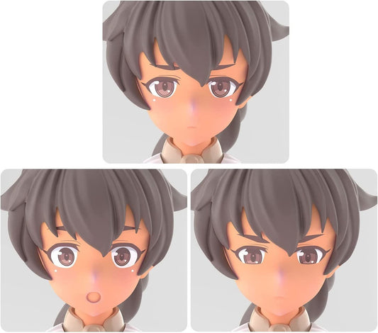  Bandai 30MS Option Face Parts Vol.6 All 3 Types Facial Expression Set (Color C) Plastic Model