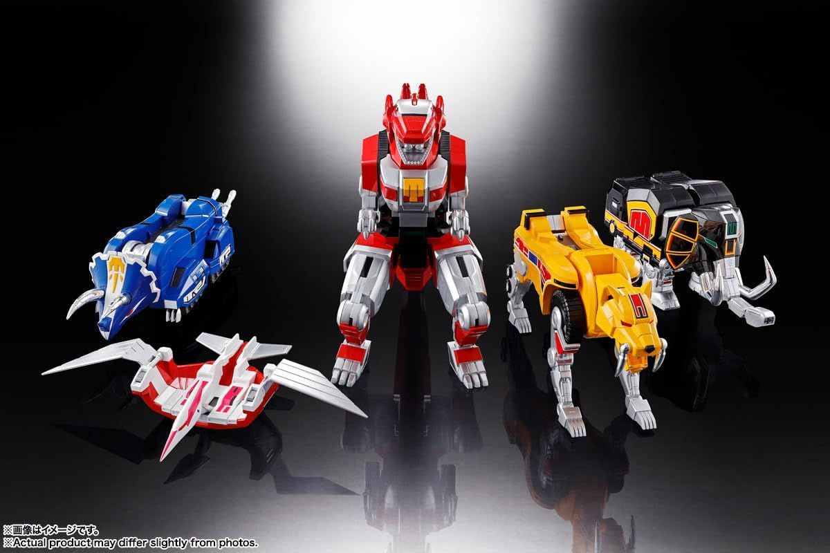  Bandai Soul Of Chogokin Zyutei Daizyuzin GX-72 Daizyuzin & GX-78 Dragon Caesar Figure (Kyoryu Sentai Zyuranger)