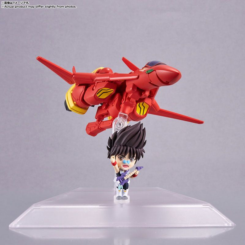  Bandai TINY SESSION VF-19 Kai Fire Valkyrie With Nekki Basara (Macross 7)