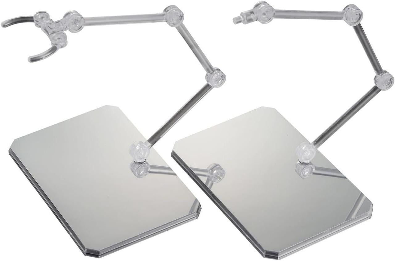  Bandai Action Base 6 Clear Color Mirror Display (2 Stands)