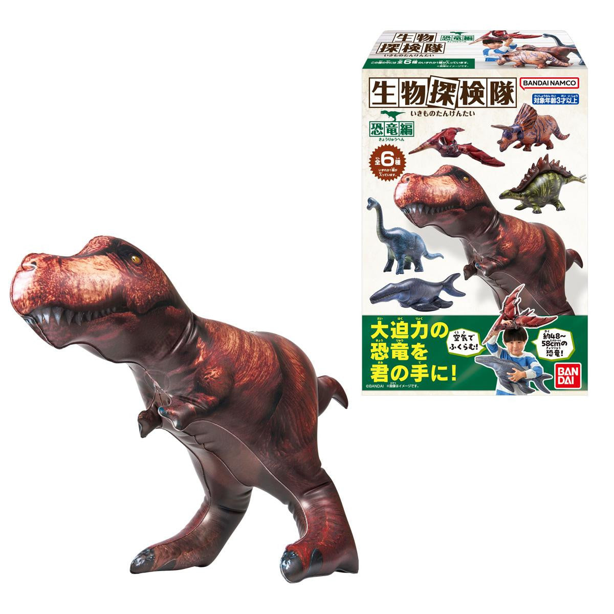  Bandai Candy Biology Expedition - Inflatable Dinosaur Collection 10pcs Box