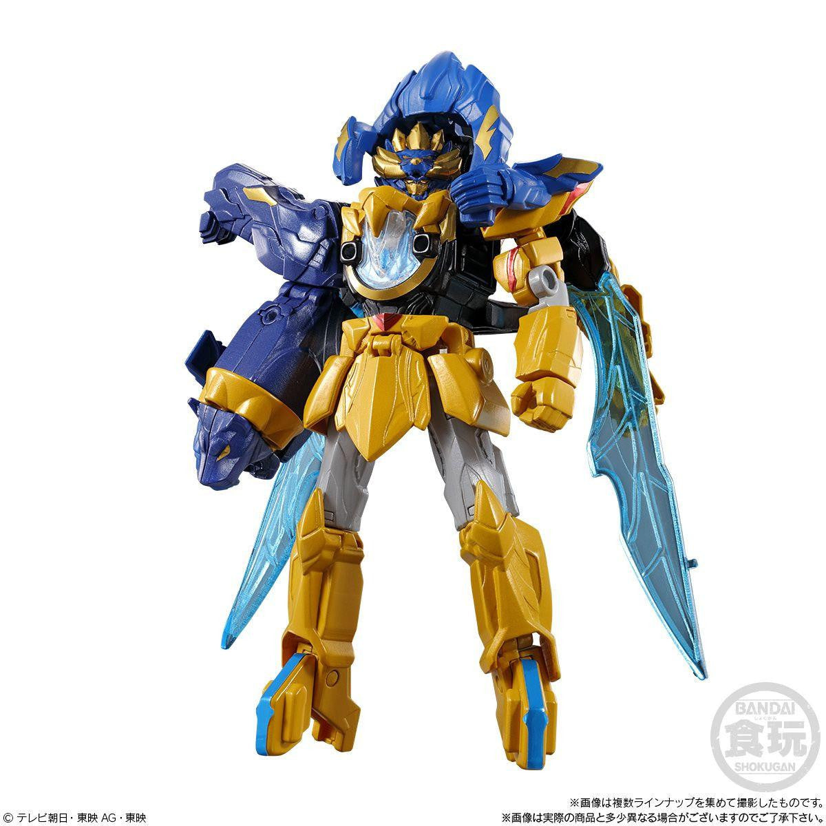  Bandai Candy MiniPla No.1 Gattai Series 01 - Tega Sword (Leon Buster 50 & Tyranno Hammer 50) 12pcs BOX (No.1 Sentai Gozyuger)