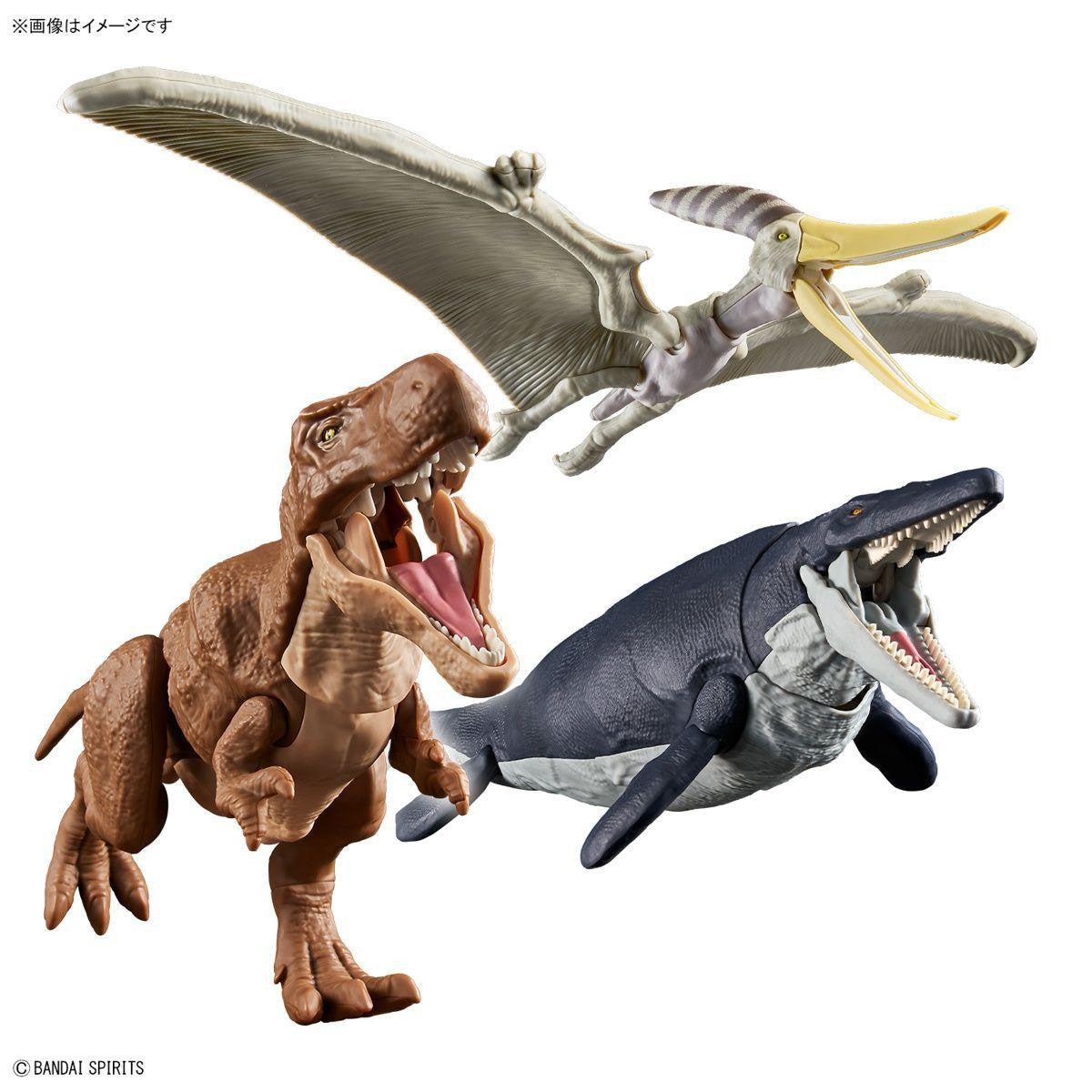  Bandai Plannosaurus Land, Sea, And Air Dinosaur Set Plastic Model
