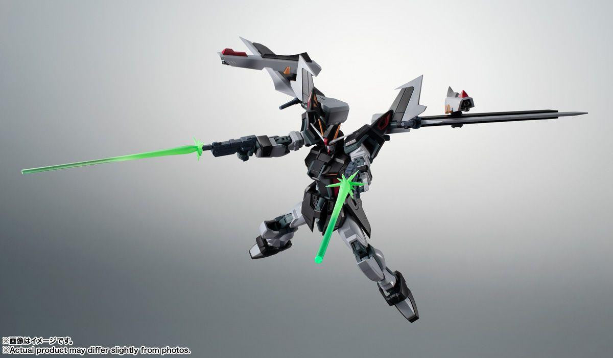 Bandai Robot Spirits -SIDE MS- GAT-X105E+AQM/E-X09S Strike Noir Gundam Ver. A.N.I.M.E. Figure (Mobile Suit Gundam SEED)