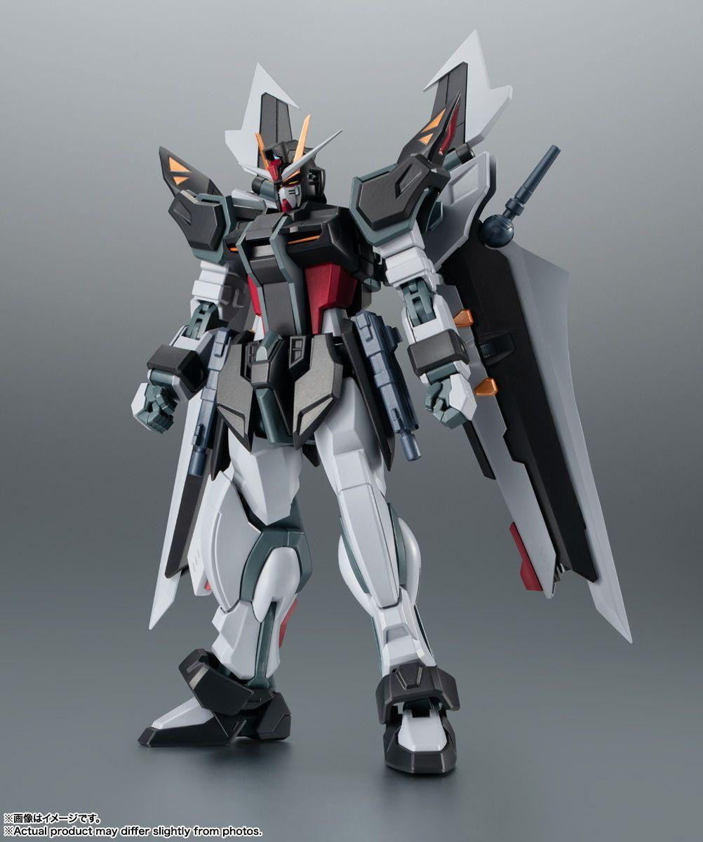  Bandai Robot Spirits -SIDE MS- GAT-X105E+AQM/E-X09S Strike Noir Gundam Ver. A.N.I.M.E. Figure (Mobile Suit Gundam SEED)