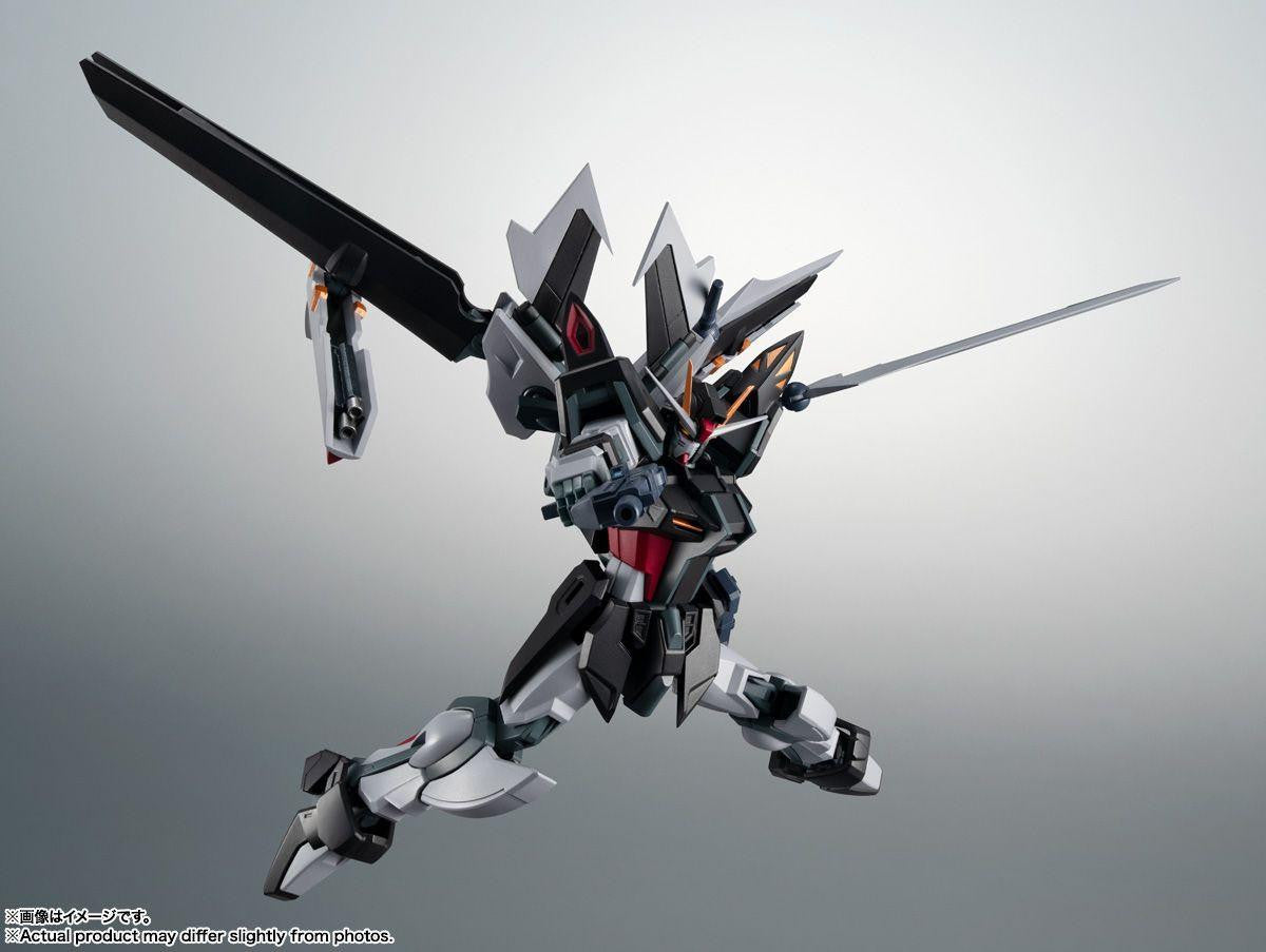  Bandai Robot Spirits -SIDE MS- GAT-X105E+AQM/E-X09S Strike Noir Gundam Ver. A.N.I.M.E. Figure (Mobile Suit Gundam SEED)