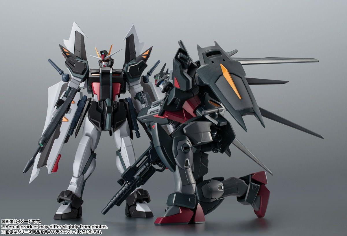  Bandai Robot Spirits -SIDE MS- GAT-X105E+AQM/E-X09S Strike Noir Gundam Ver. A.N.I.M.E. Figure (Mobile Suit Gundam SEED)