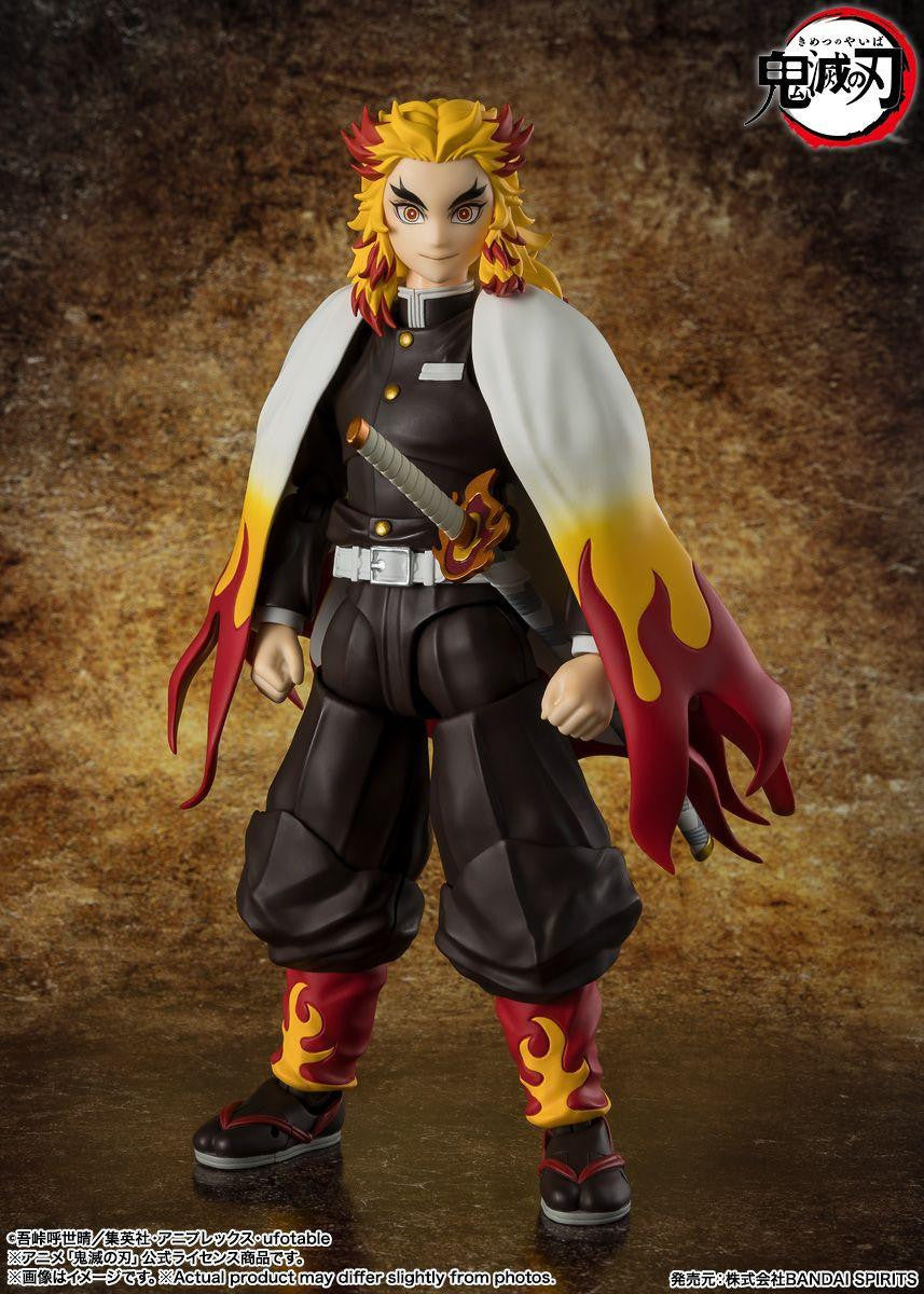  Bandai S.H. Figuarts Kyojuro Rengoku Figure (Demon Slayer: Kimetsu No Yaiba)
