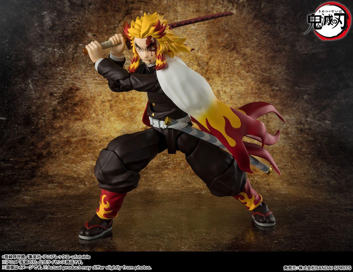  Bandai S.H. Figuarts Kyojuro Rengoku Figure (Demon Slayer: Kimetsu No Yaiba)