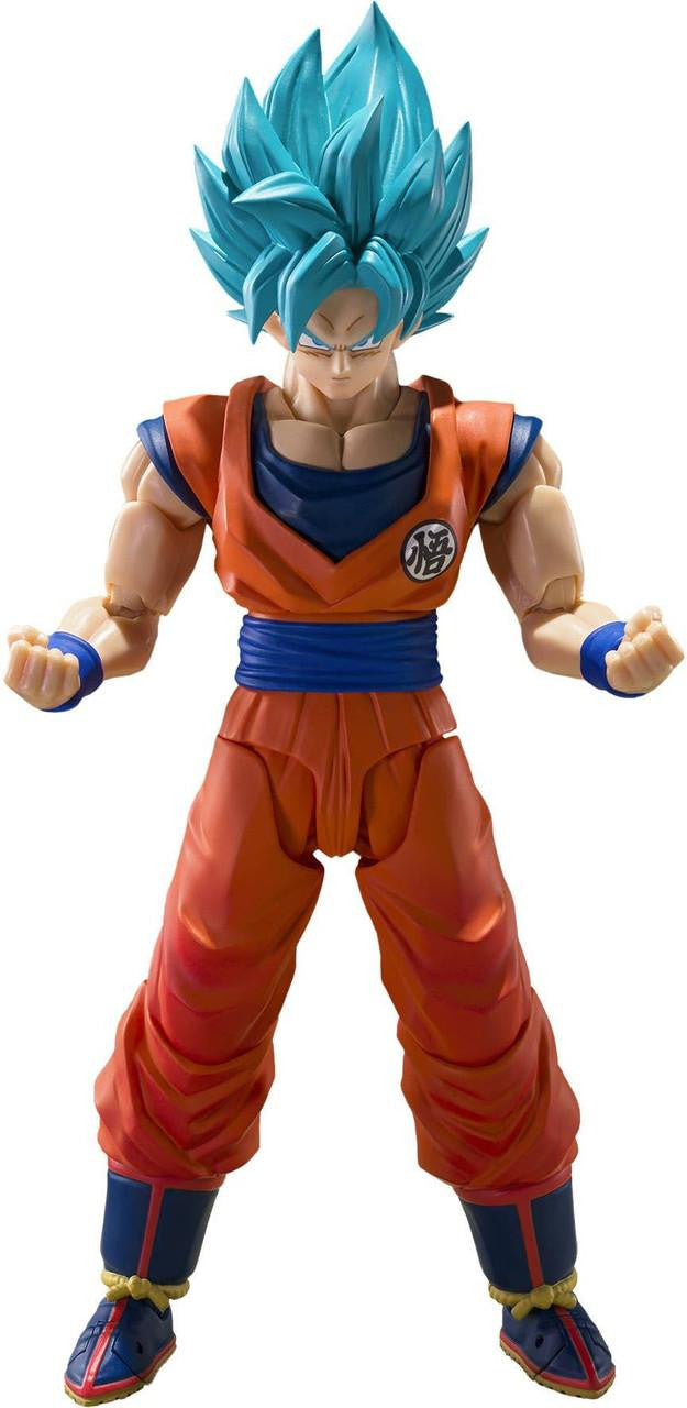  Bandai S.H.Figuarts Super Saiyan God Super Saiyan Son Goku - Blue Power Transcending Limits Figure (Dragon Ball Super)