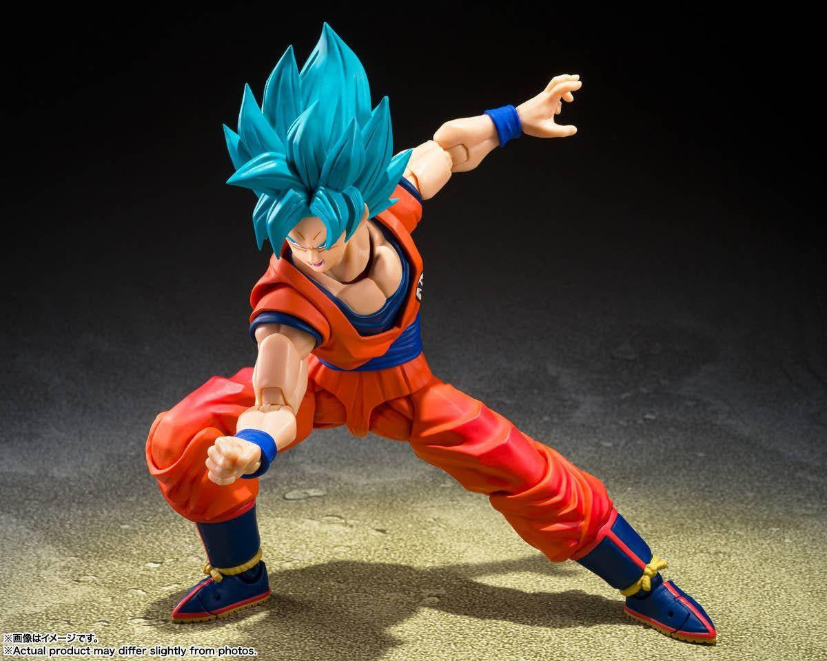  Bandai S.H.Figuarts Super Saiyan God Super Saiyan Son Goku - Blue Power Transcending Limits Figure (Dragon Ball Super)