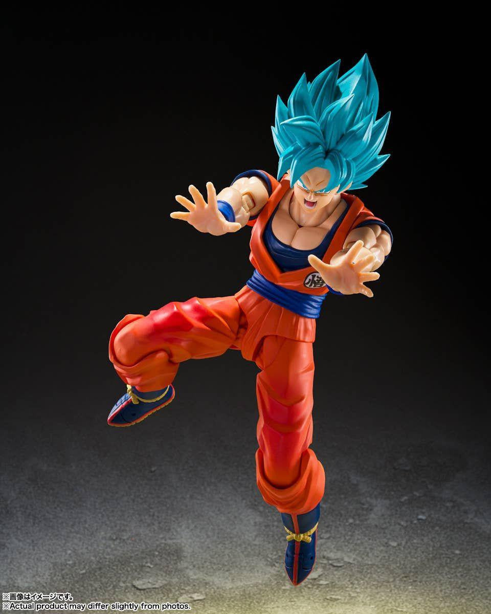  Bandai S.H.Figuarts Super Saiyan God Super Saiyan Son Goku - Blue Power Transcending Limits Figure (Dragon Ball Super)