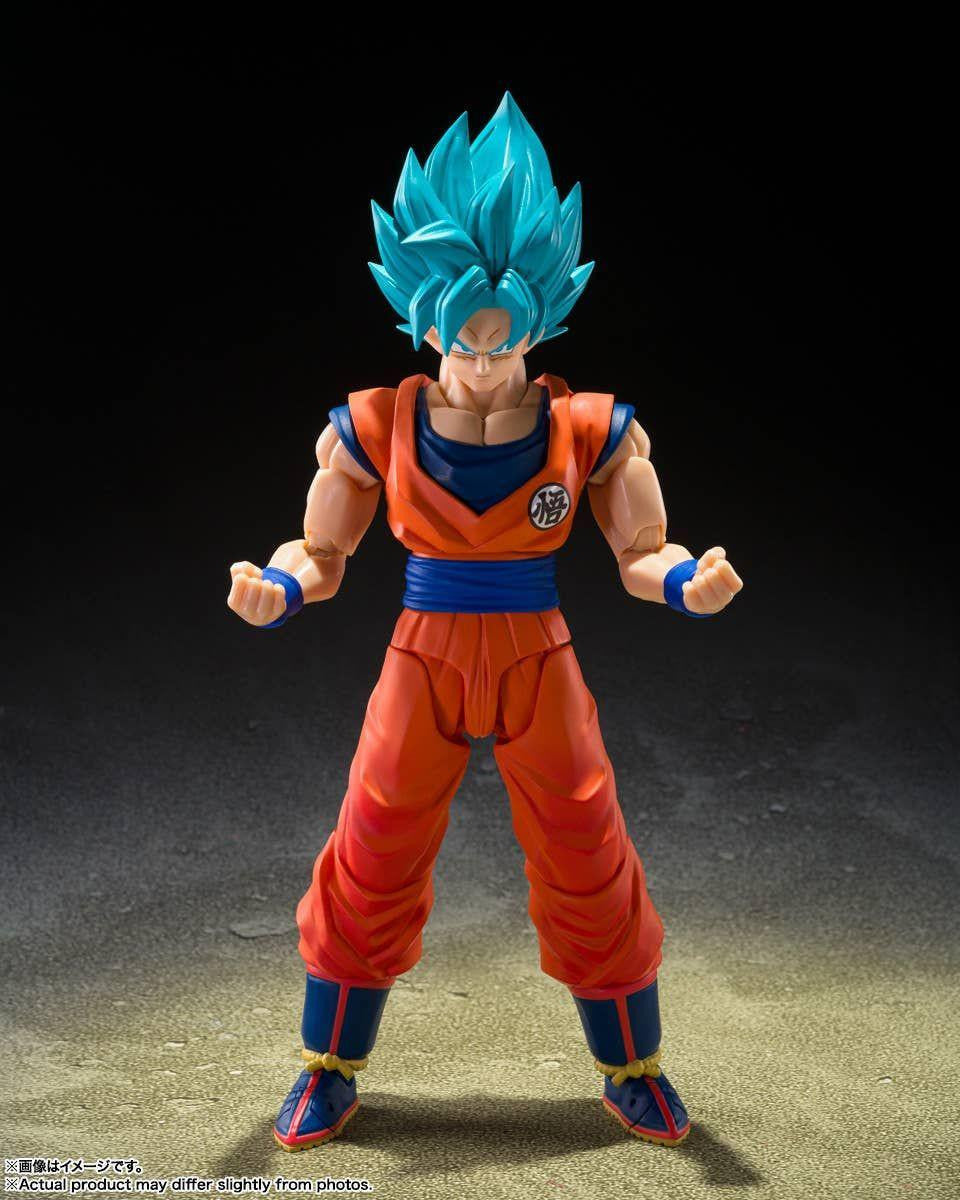  Bandai S.H.Figuarts Super Saiyan God Super Saiyan Son Goku - Blue Power Transcending Limits Figure (Dragon Ball Super)
