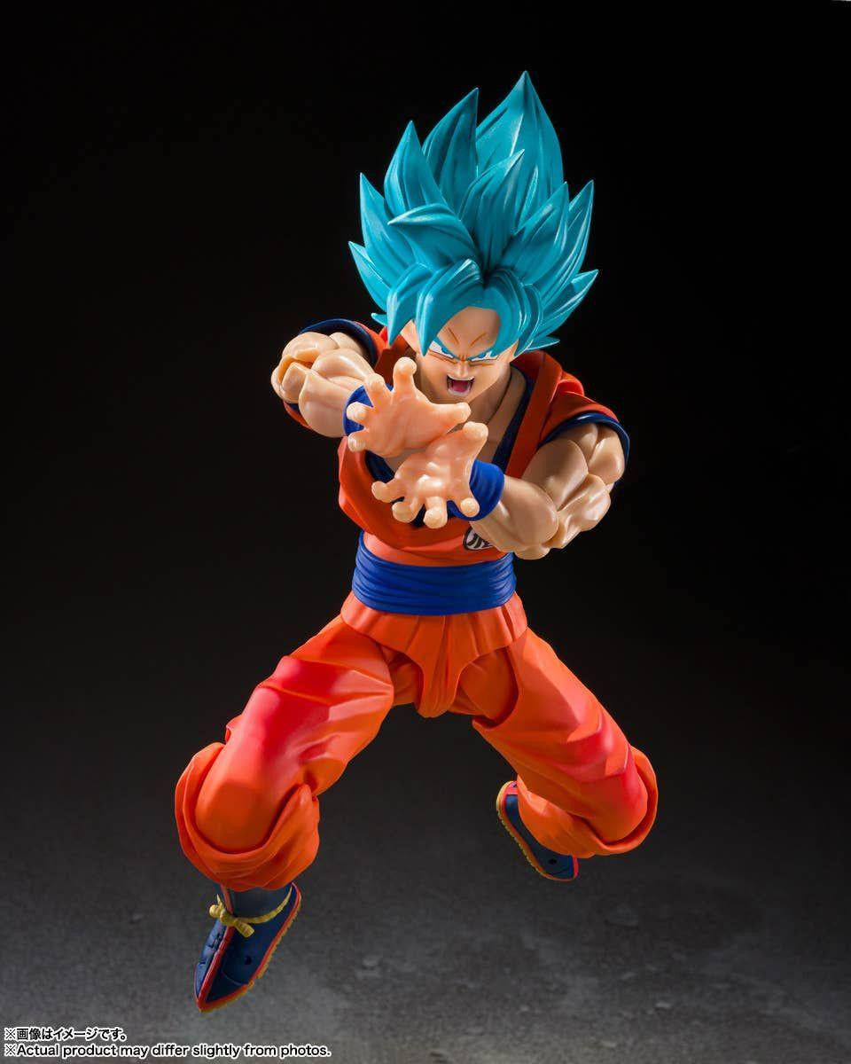  Bandai S.H.Figuarts Super Saiyan God Super Saiyan Son Goku - Blue Power Transcending Limits Figure (Dragon Ball Super)
