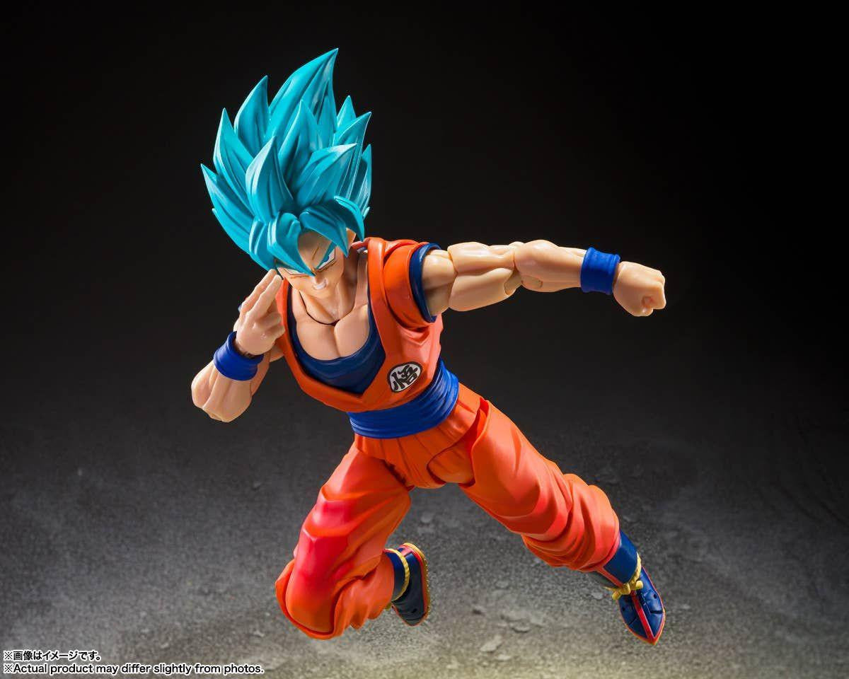  Bandai S.H.Figuarts Super Saiyan God Super Saiyan Son Goku - Blue Power Transcending Limits Figure (Dragon Ball Super)